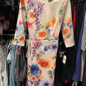 Adrianna Papell floral knee length dress